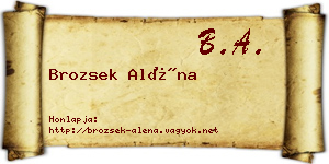 Brozsek Aléna névjegykártya